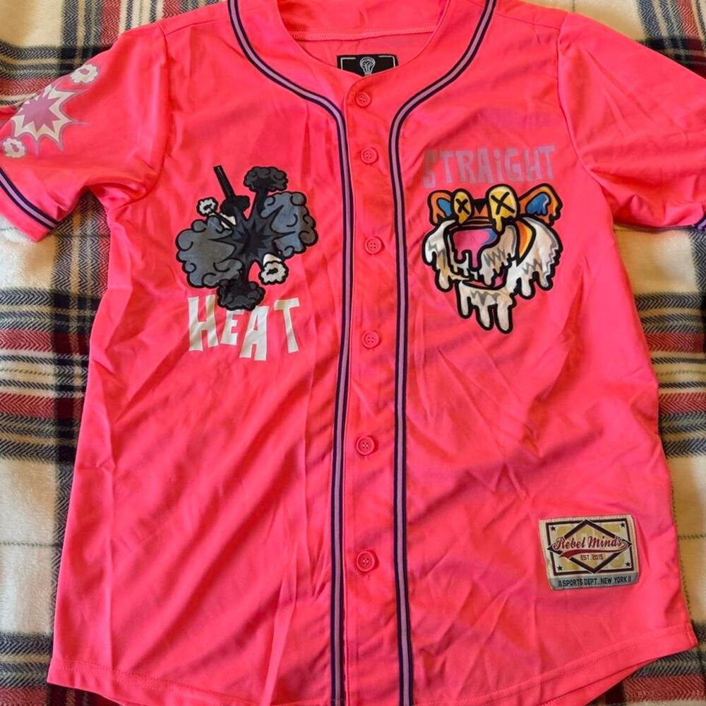 Rebel Minds Men's Pink w/ patch design Jersey